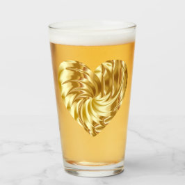 Goldenes Herz (Goldene Form der Liebe) Glas