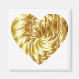 Goldenes Herz (Goldene Form der Liebe) Magnet