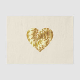 Goldenes Herz (Goldene Form der Liebe) Seidenpapier