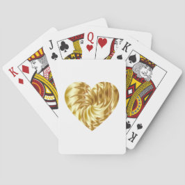 Goldenes Herz (Goldene Form der Liebe) Spielkarten