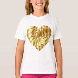 Goldenes Herz (Goldene Form der Liebe) T-Shirt