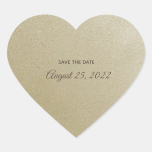 Goldenes Herz mit Textklebern Herz-Aufkleber