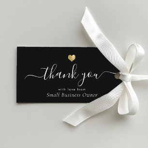 Goldenes Herz Modernes Kalligrafie-Skriptgeschäft Geschenkanhänger