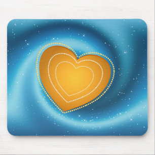 Goldenes Herz Mousepad