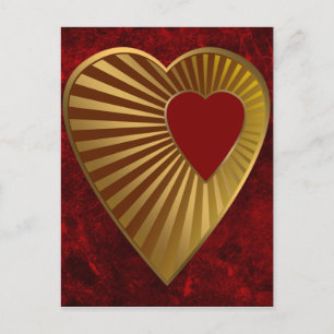 Goldenes Herz Postkarte
