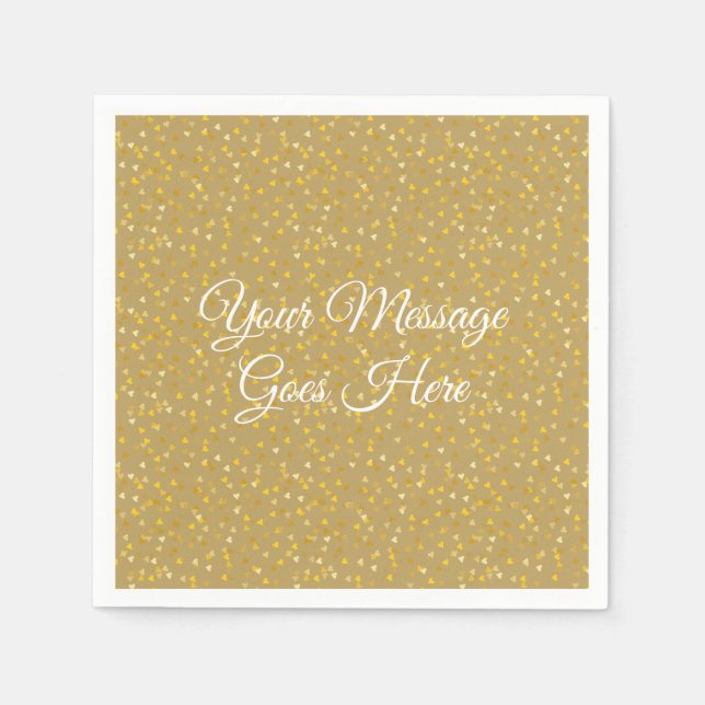 Goldenes Herz Serviette (Vorderseite)