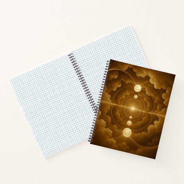 Goldenes Himmlisches Spiralnotizbuch Notizbuch (Innenseite)