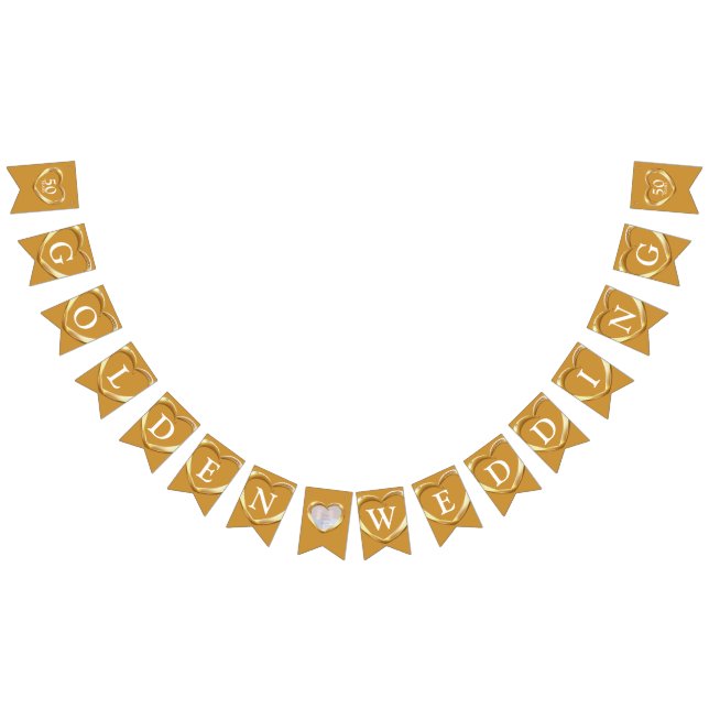 Goldenes Hochzeitstag 50. Foto Wimpelkette (Alle)