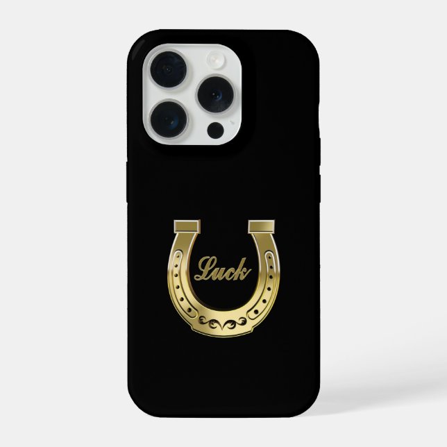 Goldenes Hufeisen iPhone Hülle (Rückseite)