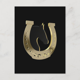 Goldenes Hufeisen Postkarte