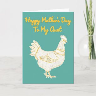 Goldenes Huhn Muttertagskarte Karte