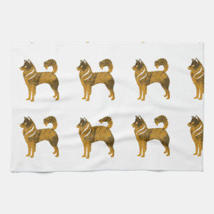 Goldenes Hundtuch Husky Handtuch