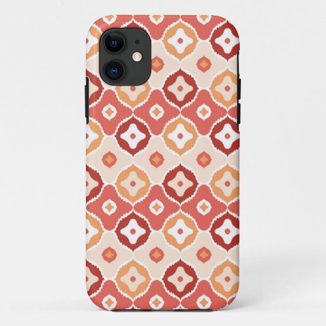 Goldenes ikat geometrisches Muster Case-Mate iPhone Hülle (Rückseite)