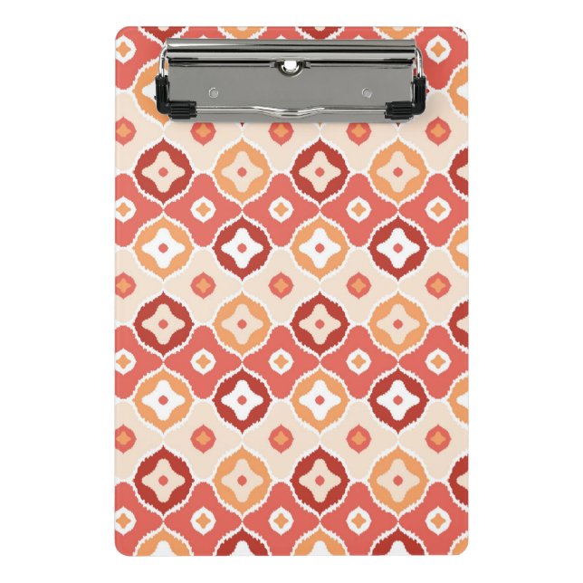 Goldenes ikat geometrisches Muster Mini Klemmbrett (Vorderseite)