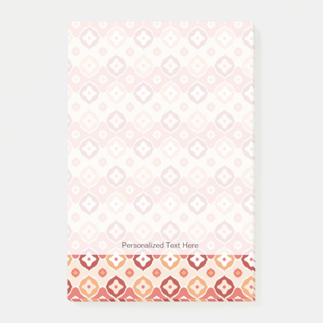 Goldenes ikat geometrisches Muster Post-it Klebezettel (Vorderseite)