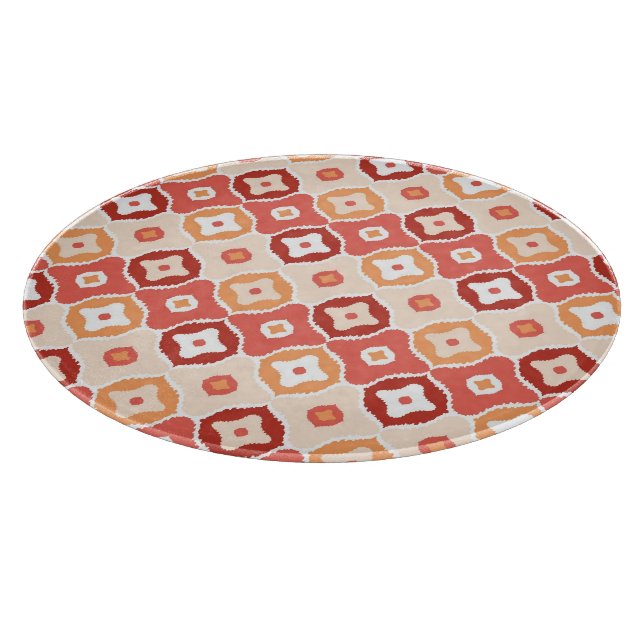 Goldenes ikat geometrisches Muster Schneidebrett (Ecke)