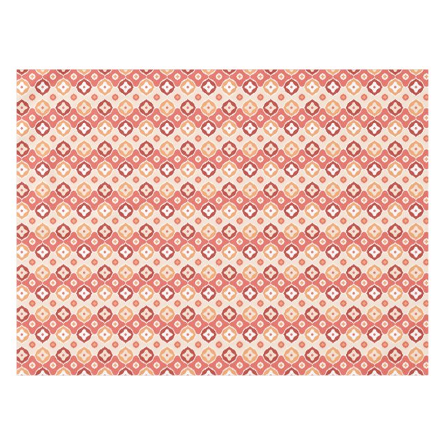 Goldenes ikat geometrisches Muster Tischdecke (Vorderseite (Horizontal))