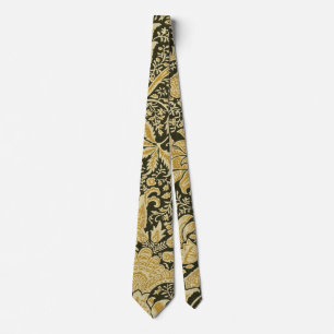 Goldenes indisches Muster, William Morris Krawatte