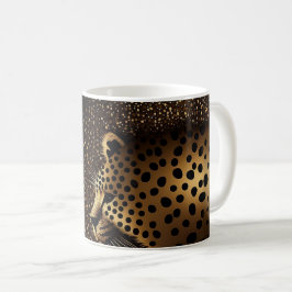 Goldenes Jaguar-Muster Kaffeetasse