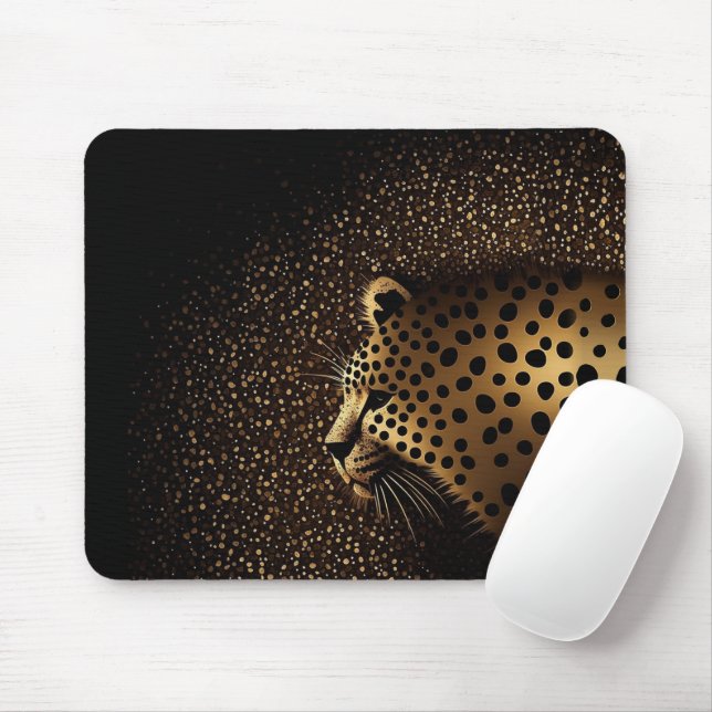 Goldenes Jaguar-Muster            Mousepad (Mit Mouse)