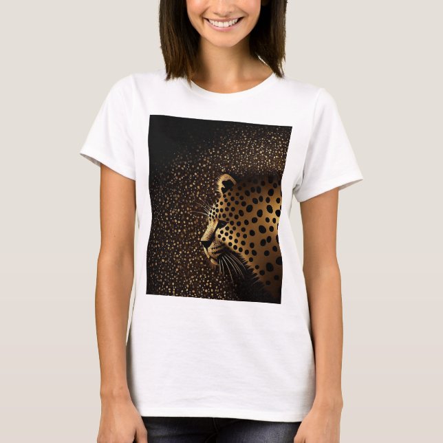 Goldenes Jaguar-Muster            T-Shirt (Vorderseite)