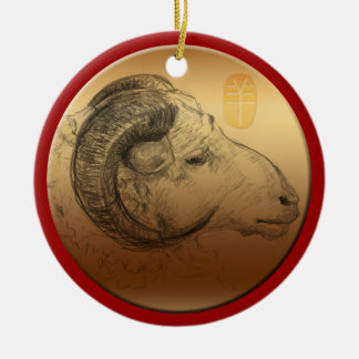 Goldenes Jahr - Chinesische Astrologie Keramikornament