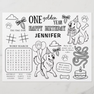 Goldenes Jahr Goldenes Retriever-Tischset