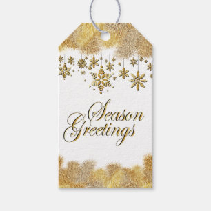 Goldenes Jahreszeit-Gruß-Weihnachten Geschenkanhänger