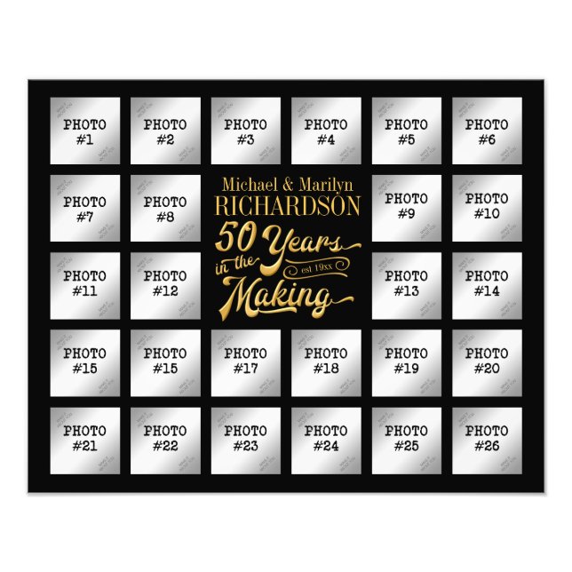 Goldenes Jubiläum 26 FotoCollage Fotodruck (Vorne)