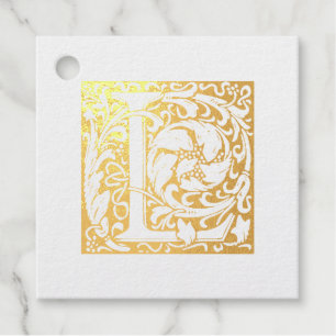 Goldenes Jubiläum beleuchteter Letter L Monogram Geschenkanhänger