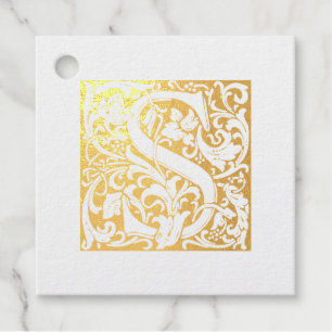 Goldenes Jubiläum beleuchteter Letter S Monogram Geschenkanhänger