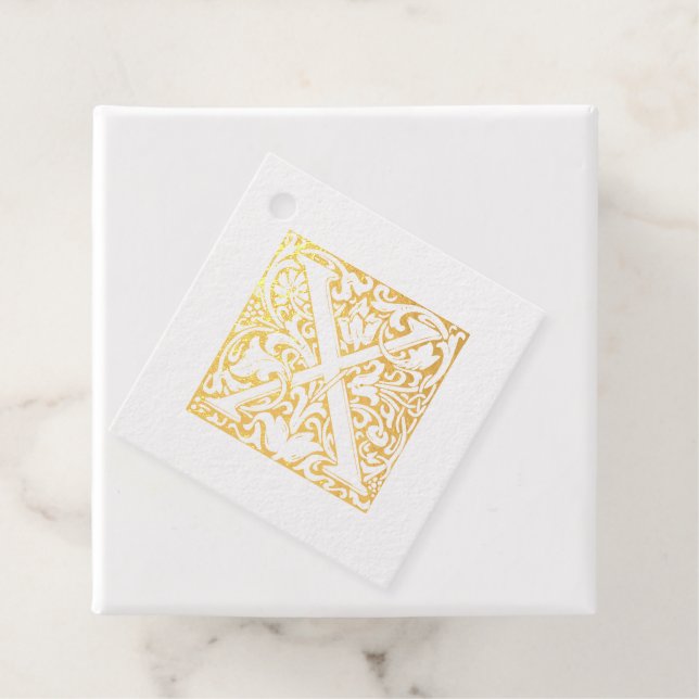 Goldenes Jubiläum beleuchteter Letter X Monogram Geschenkanhänger (Mit Box)
