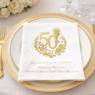Goldenes Jubiläum der 50. Priesterweihe Serviette