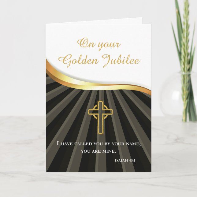 Goldenes Jubiläum der Ordination 50 Jahre Jubiläum Karte (Vorderseite)