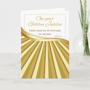 Goldenes Jubiläum des religiösen Lebens, Karte