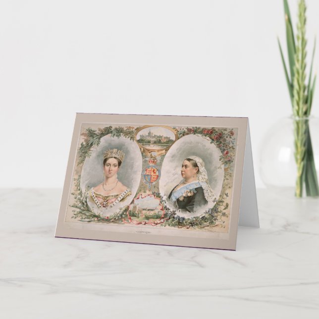 Goldenes Jubiläum-Plakat der Königin-Victoria Karte (Vorderseite)