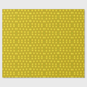 Goldenes Kaleidoskop-Fraktalmuster Geschenkpapier