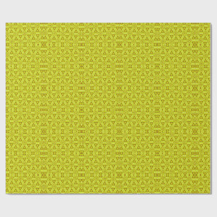 Goldenes Kaleidoskop-Fraktalmuster Geschenkpapier