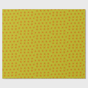 Goldenes Kaleidoskop-Fraktalmuster Geschenkpapier