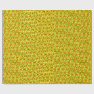 Goldenes Kaleidoskop-Fraktalmuster Geschenkpapier