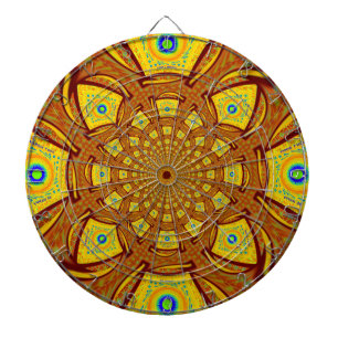 Goldenes Kaleidoskop-Kunstposter Dartscheibe