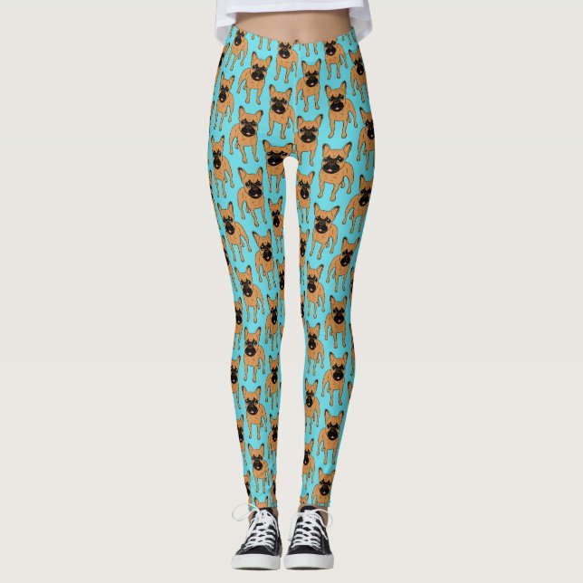 Goldenes Kitz Frenchie Leggings (Vorderseite)