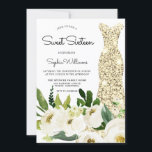 Goldenes Kleid Weiße Blume Süße 16 Geburtstagspart Einladung<br><div class="desc">Golden Dress White Blume Sweet 16 Geburtstagsparty Einladung Siehe Matching Kollektion in Nest und Nest Store Vielen Dank</div>