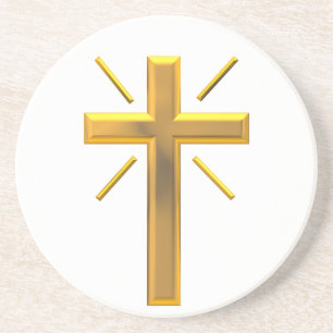 Goldenes Kreuz 4 Getränkeuntersetzer