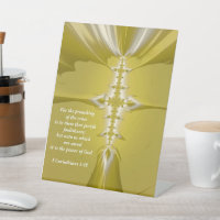 Goldenes Kreuz Fraktal Kunst mit dem Bibel Verse
