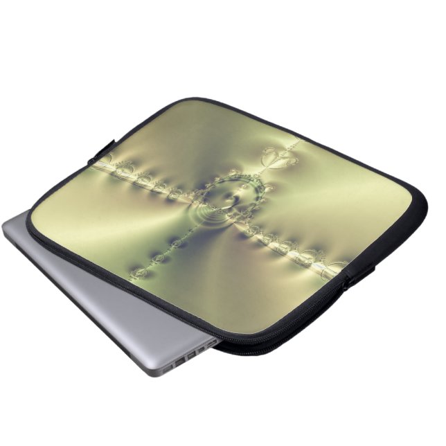 Goldenes Kreuz Laptopschutzhülle (Vorne Knopf)