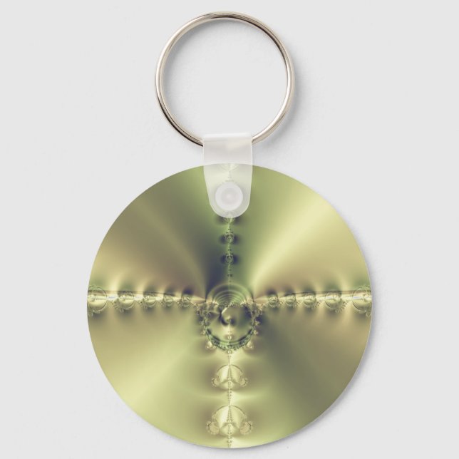 Goldenes Kreuz Schlüsselanhänger (Vorderseite)