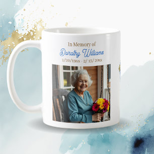 Goldenes Kreuz und Blumen Erinnerungsstück Kaffeetasse