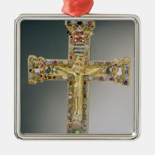 Goldenes Kreuz von Essen Ornament Aus Metall