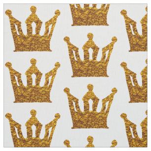 Goldenes Kronen-Gewebe Stoff
